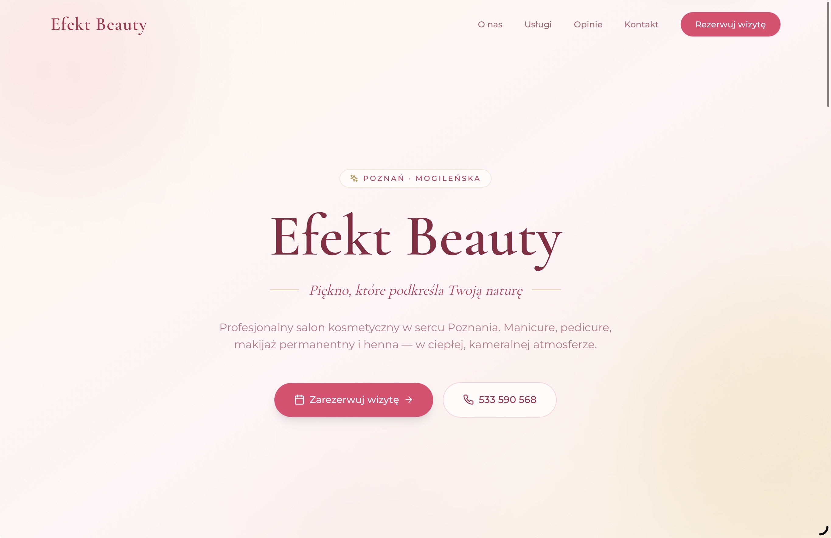 Podgląd strony Efekt Beauty
